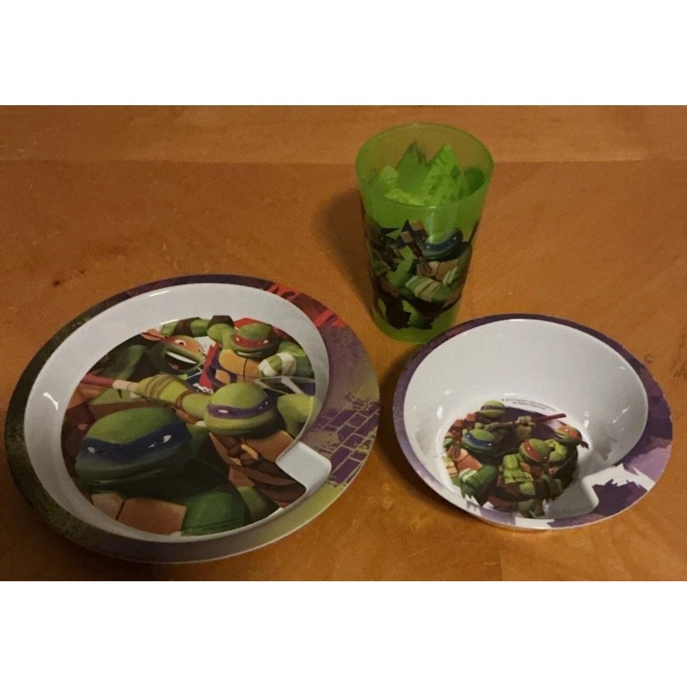 ZAK‎ Designs Teenage Mutant Ninja Turtles Children's Plate, Cup and Bowl Set